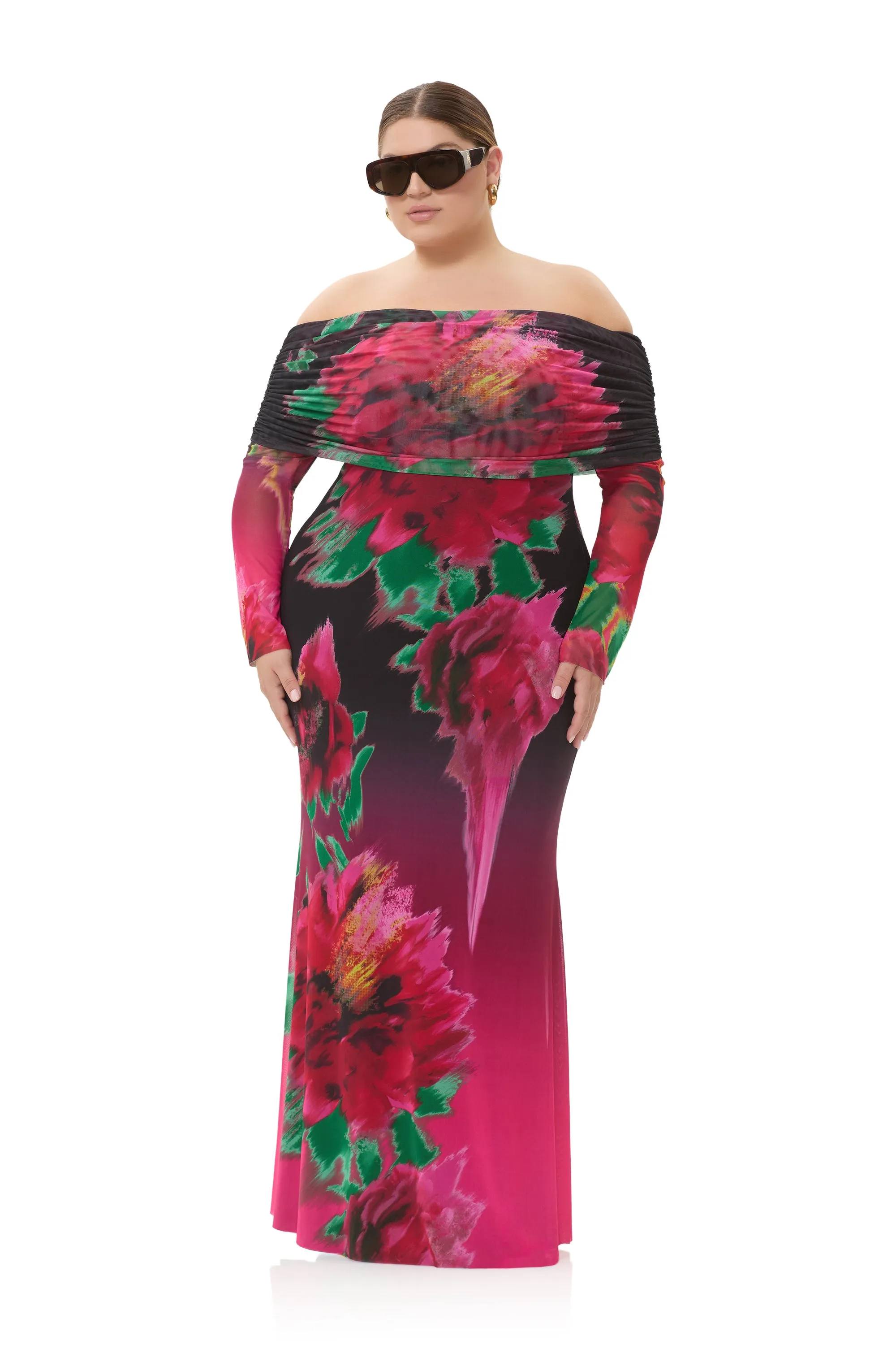 Thelma Dress - Pink Blur Blossom sold by AFRM product image thumbnail 2