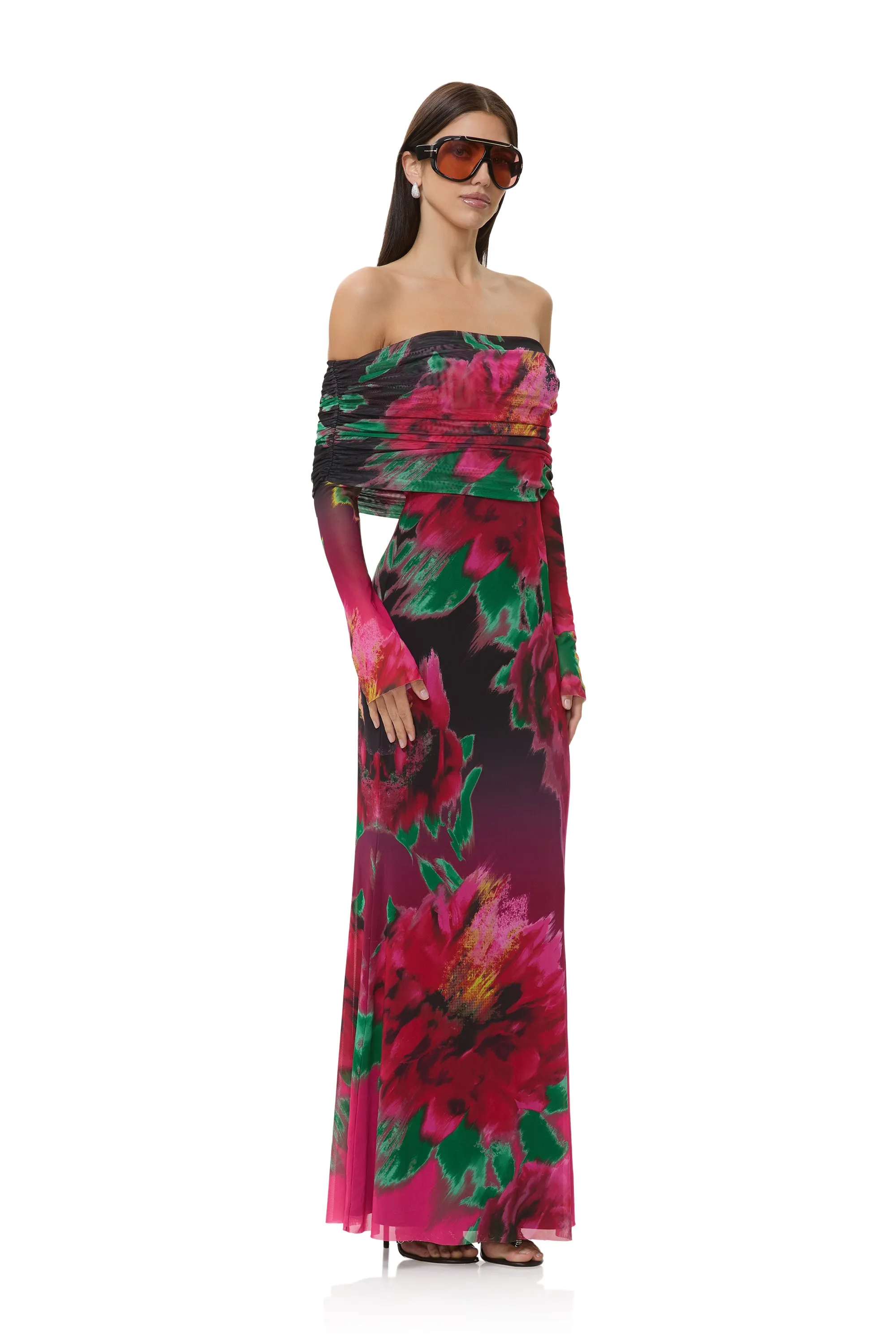 Thelma Dress - Pink Blur Blossom sold by AFRM product image thumbnail 3