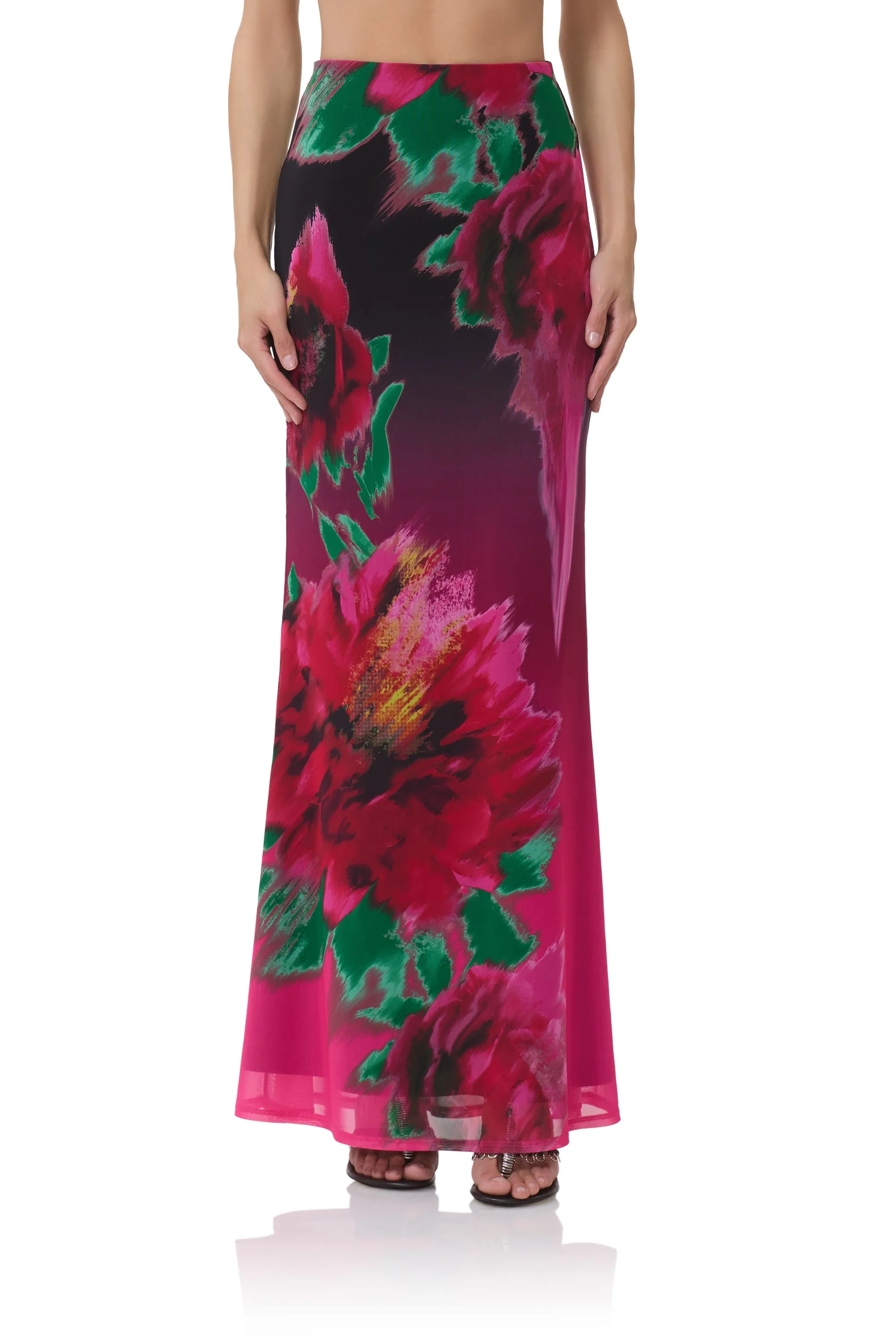 Tegan Skirt - Pink Blur Blossom sold by AFRM product image thumbnail 2