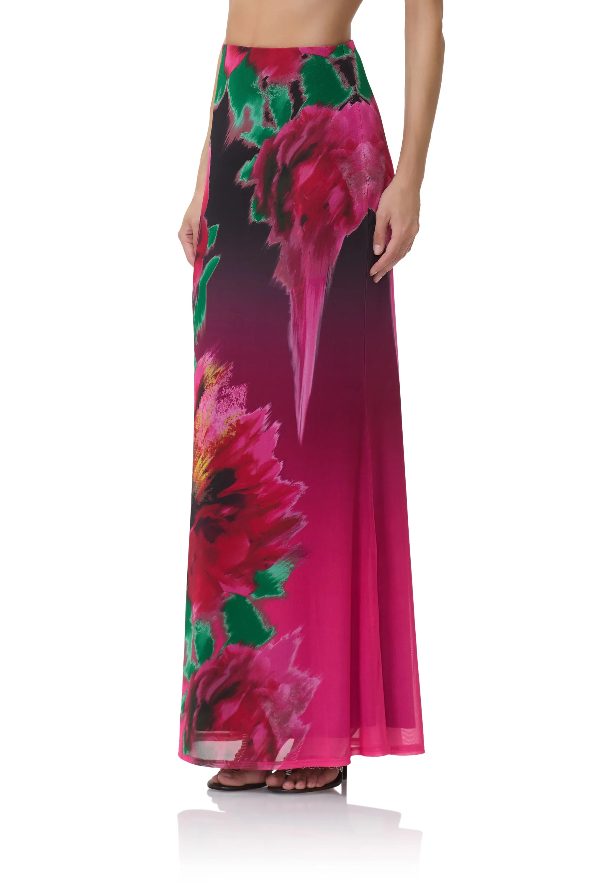 Tegan Skirt - Pink Blur Blossom sold by AFRM product image thumbnail 4