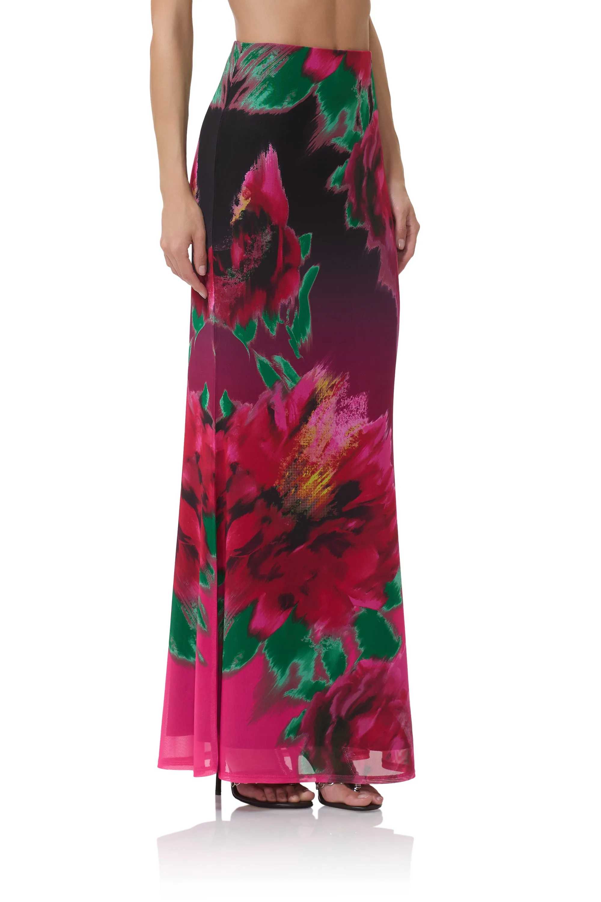 Tegan Skirt - Pink Blur Blossom sold by AFRM product image thumbnail 3
