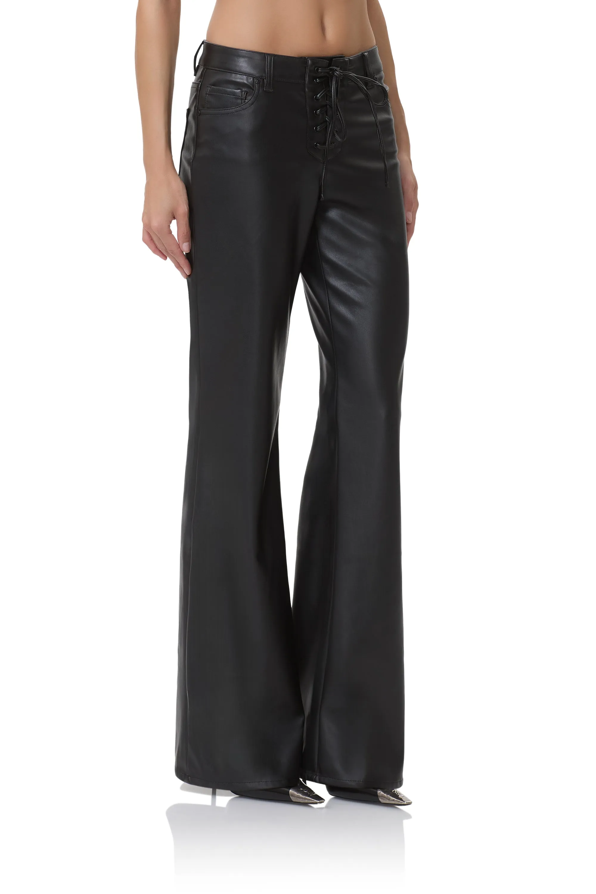 Dylan Low Rise Flare Pant - Noir sold by AFRM product image thumbnail 3