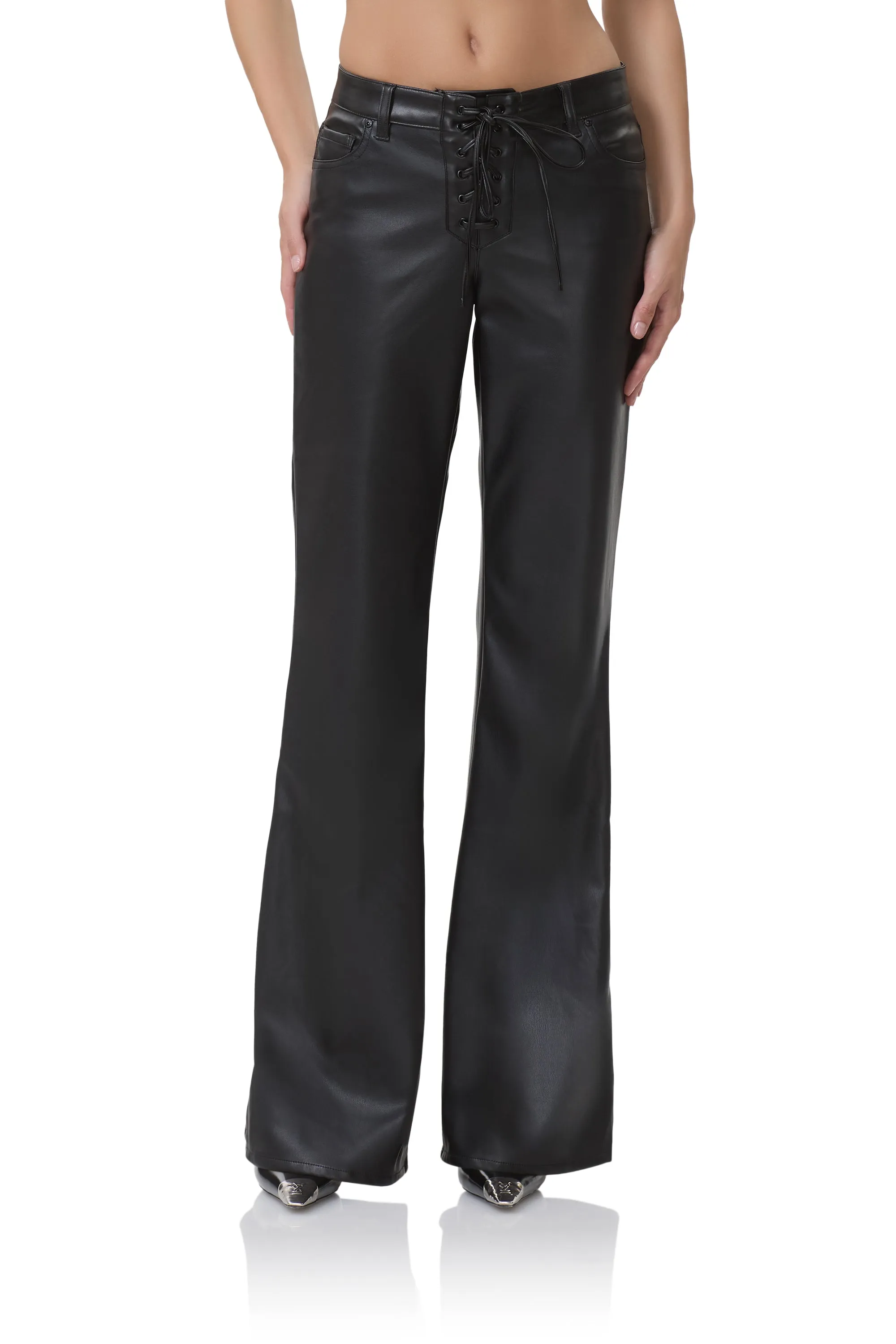 Dylan Low Rise Flare Pant - Noir sold by AFRM product image thumbnail 2