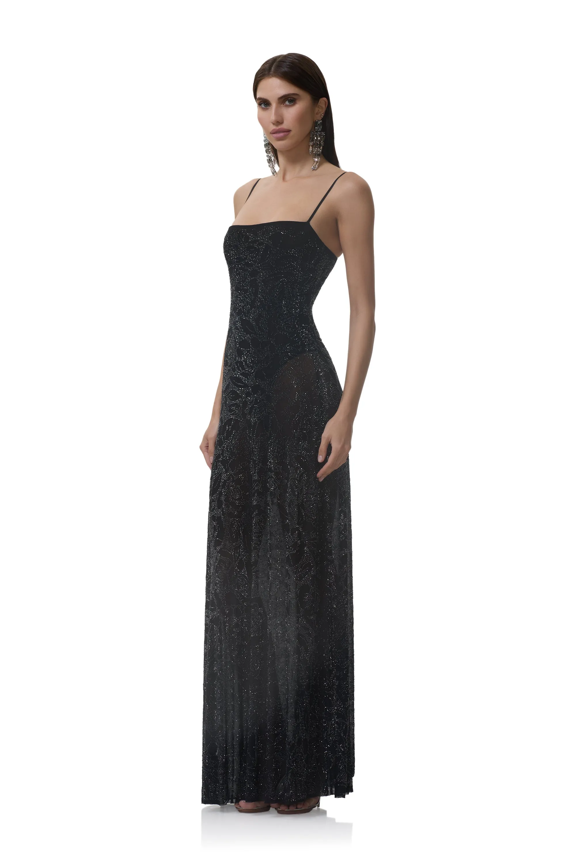 Shae Rhinestone Dress - Noir sold by AFRM product image thumbnail 3