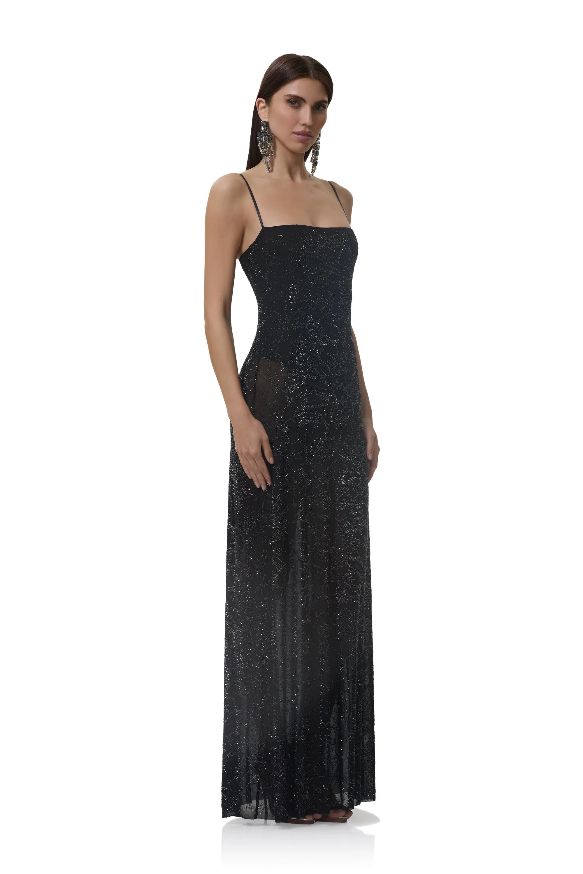 Shae Rhinestone Dress - Noir sold by AFRM product image thumbnail 2