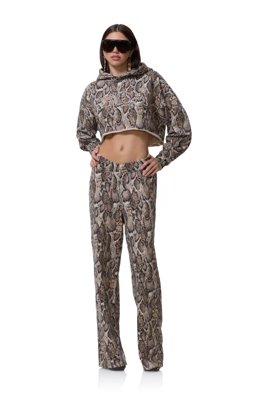 Darius Cropped Hoodie - Sand Serpent sold by AFRM