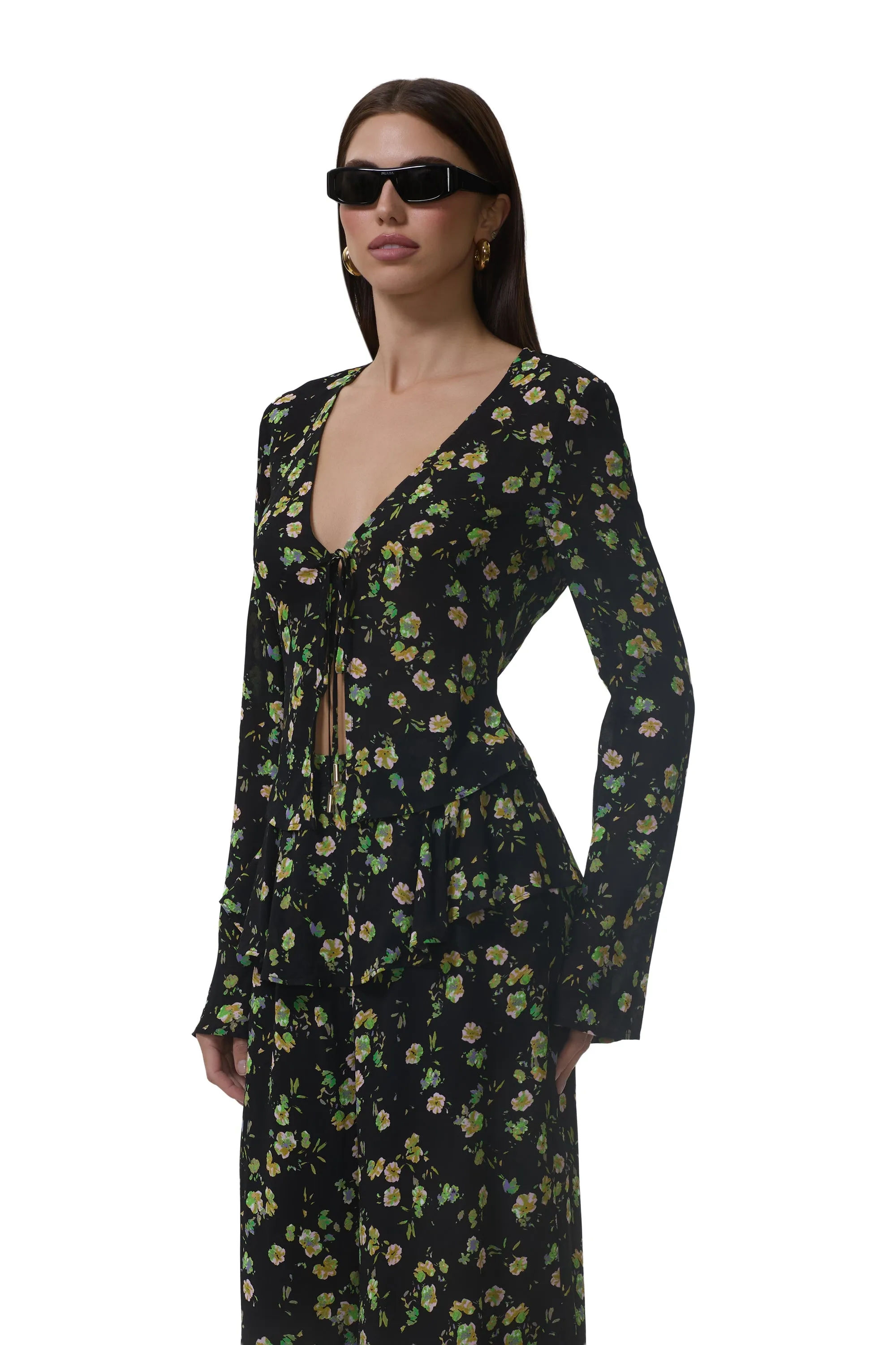 Tyra Top - Citrus Ditsy sold by AFRM product image thumbnail 3