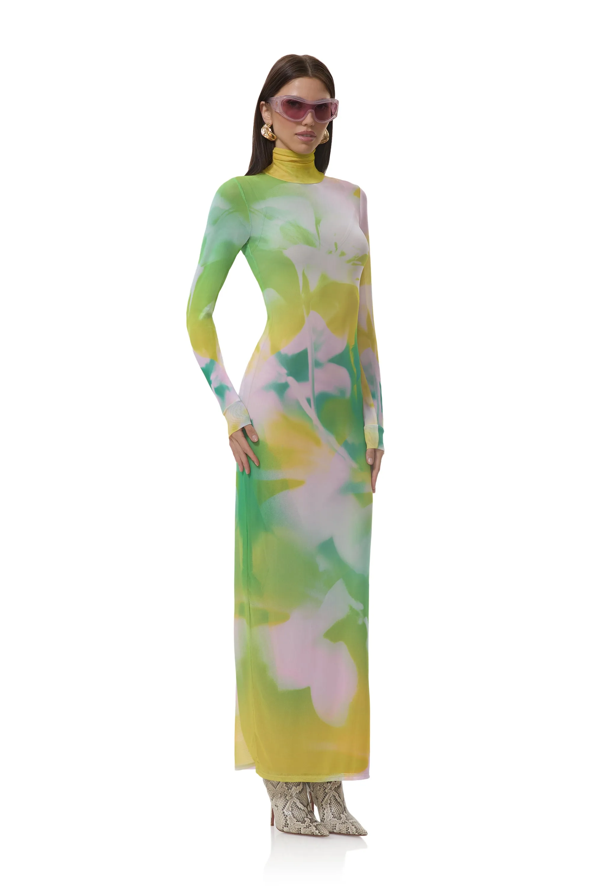 Billie Dress - Sunblur Blossom sold by AFRM product image thumbnail 3