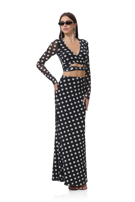 Tegan Skirt - Diagonal Dot sold by AFRM