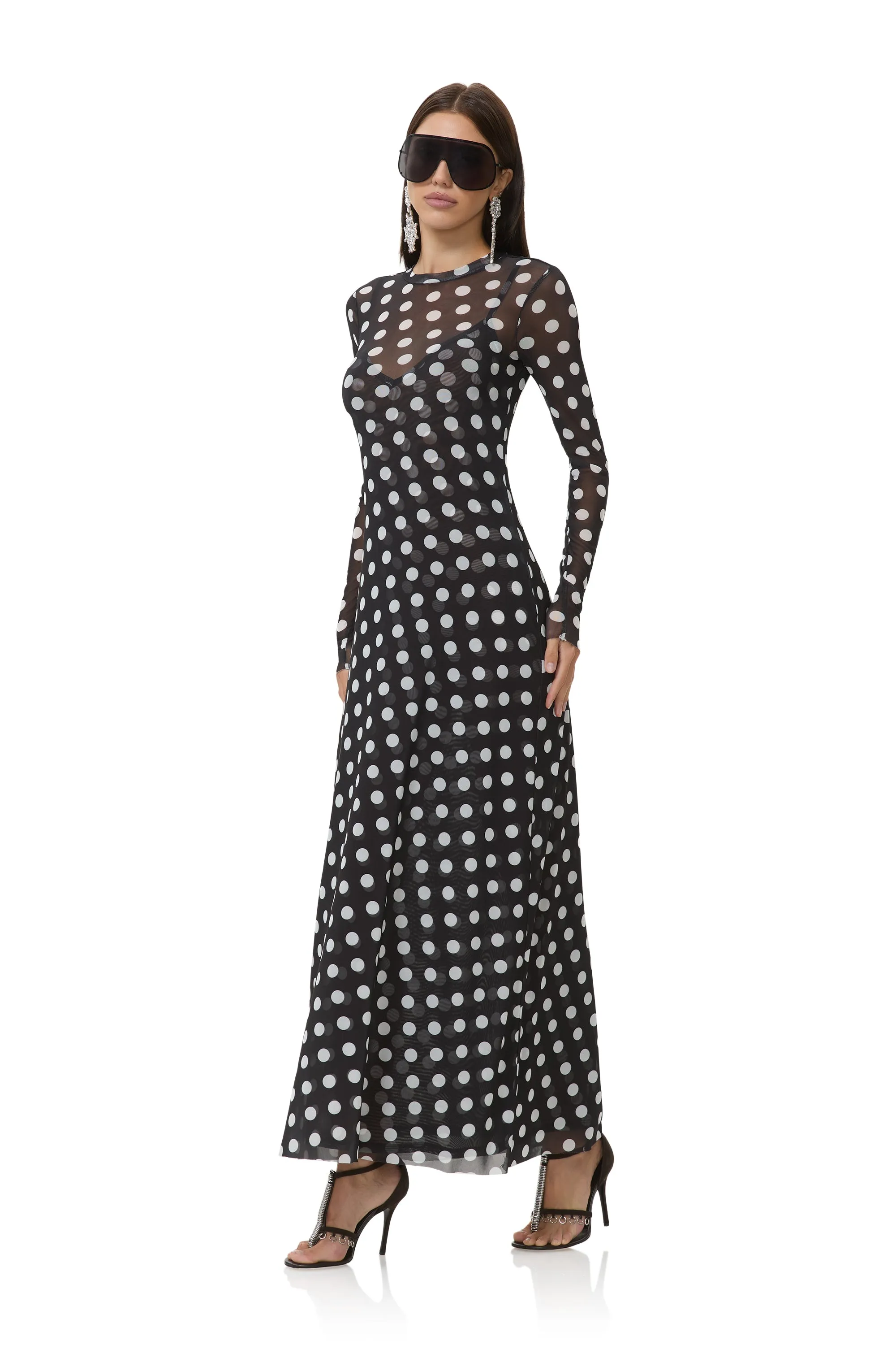 Paola Dress - Diagonal Dot sold by AFRM