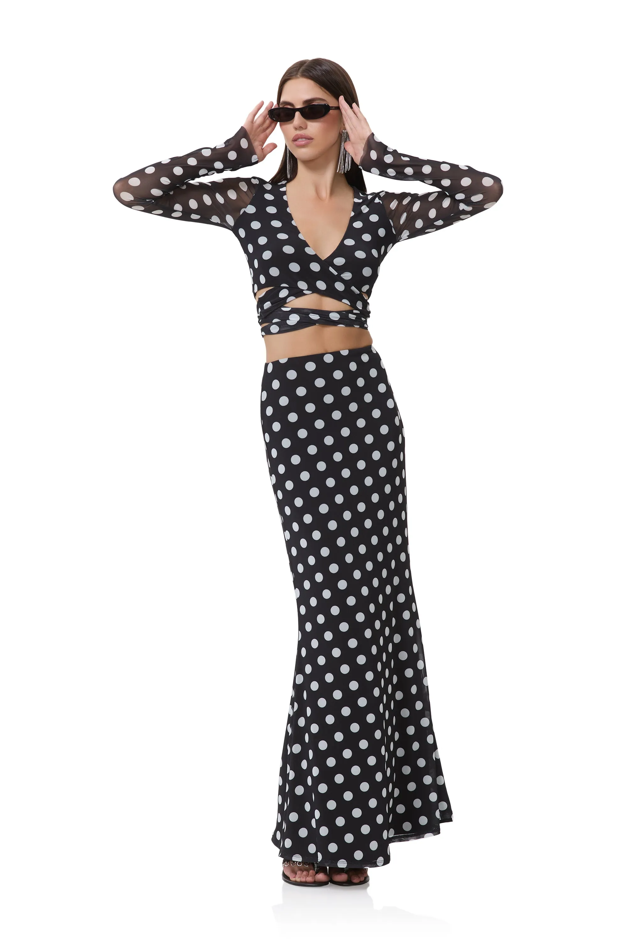 Halsey Top - Diagonal Dot sold by AFRM