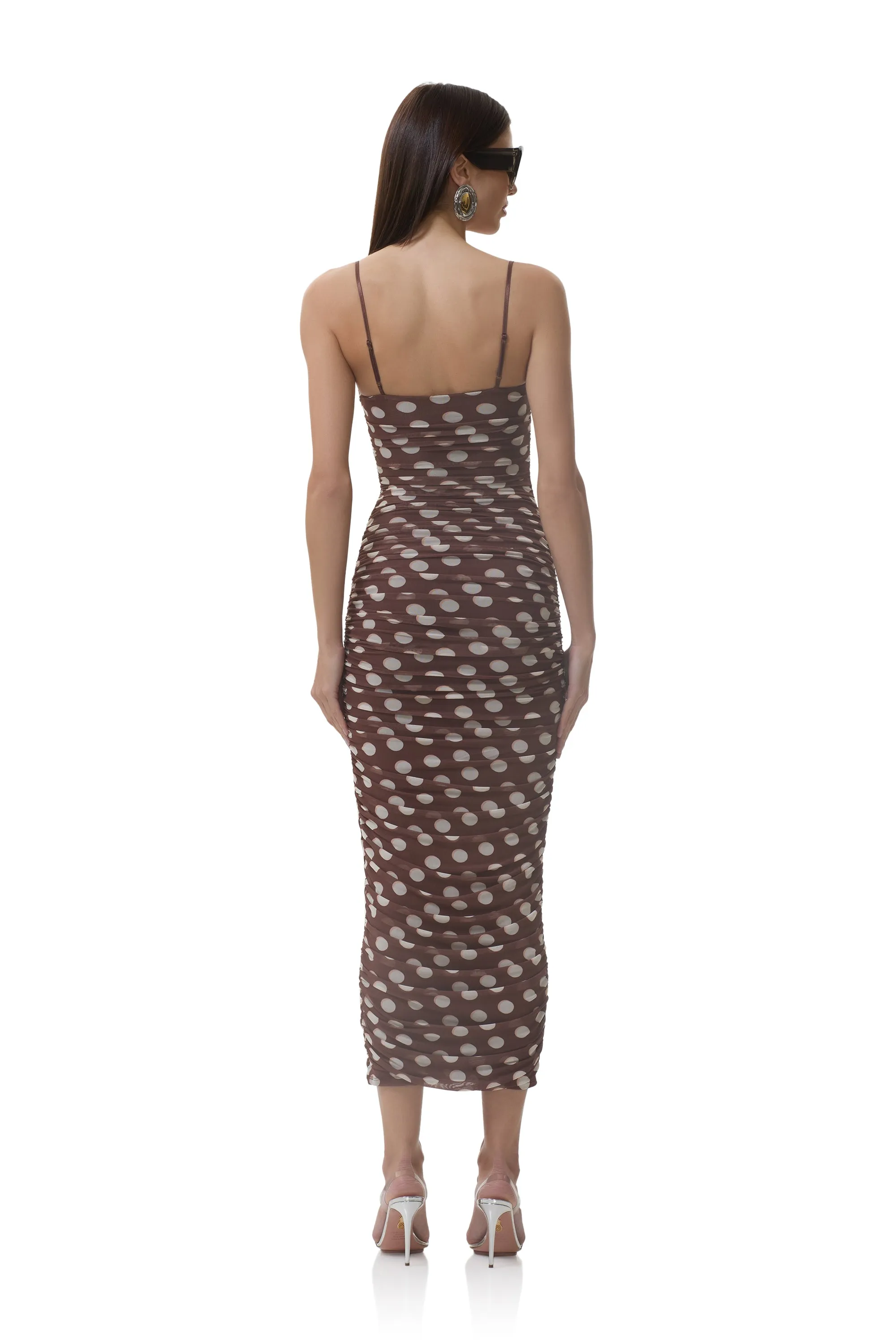 Hazel Dress - Chocolate Halo Dot sold by AFRM product image thumbnail 4