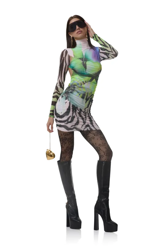 Lavinia Dress - Zebra Fleur made by AFRM