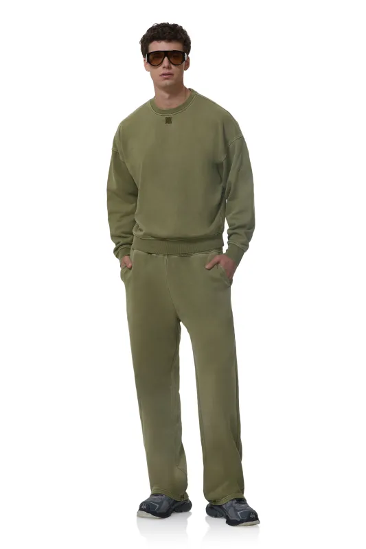 Ezra Crew Neck Sweatshirt - Avocado sold by AFRM