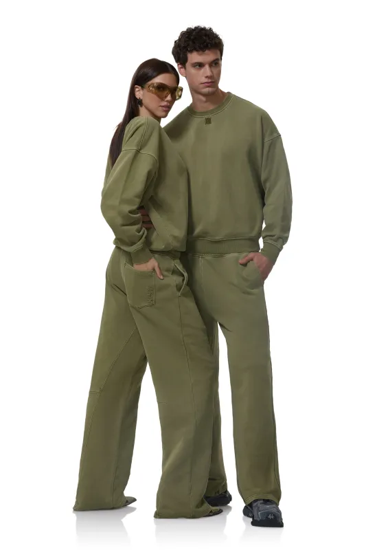 Finely Straight Leg Sweatpant - Avocado sold by AFRM