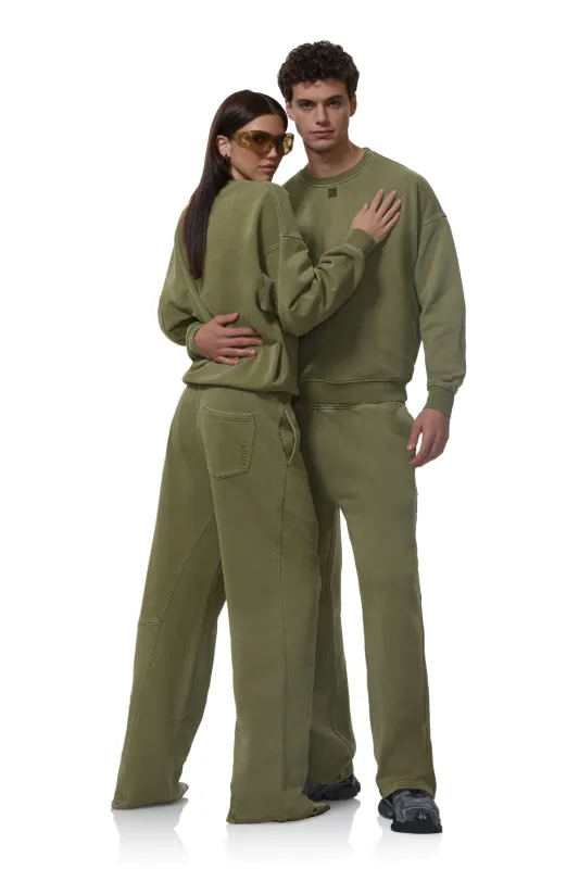 Ezra Crew Neck Sweatshirt - Avocado sold by AFRM