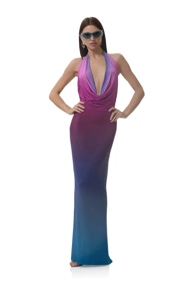 Imade Dress - Midnight Ombre sold by AFRM