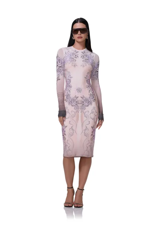 Evi Midi Dress - Lilac Tattoo sold by AFRM