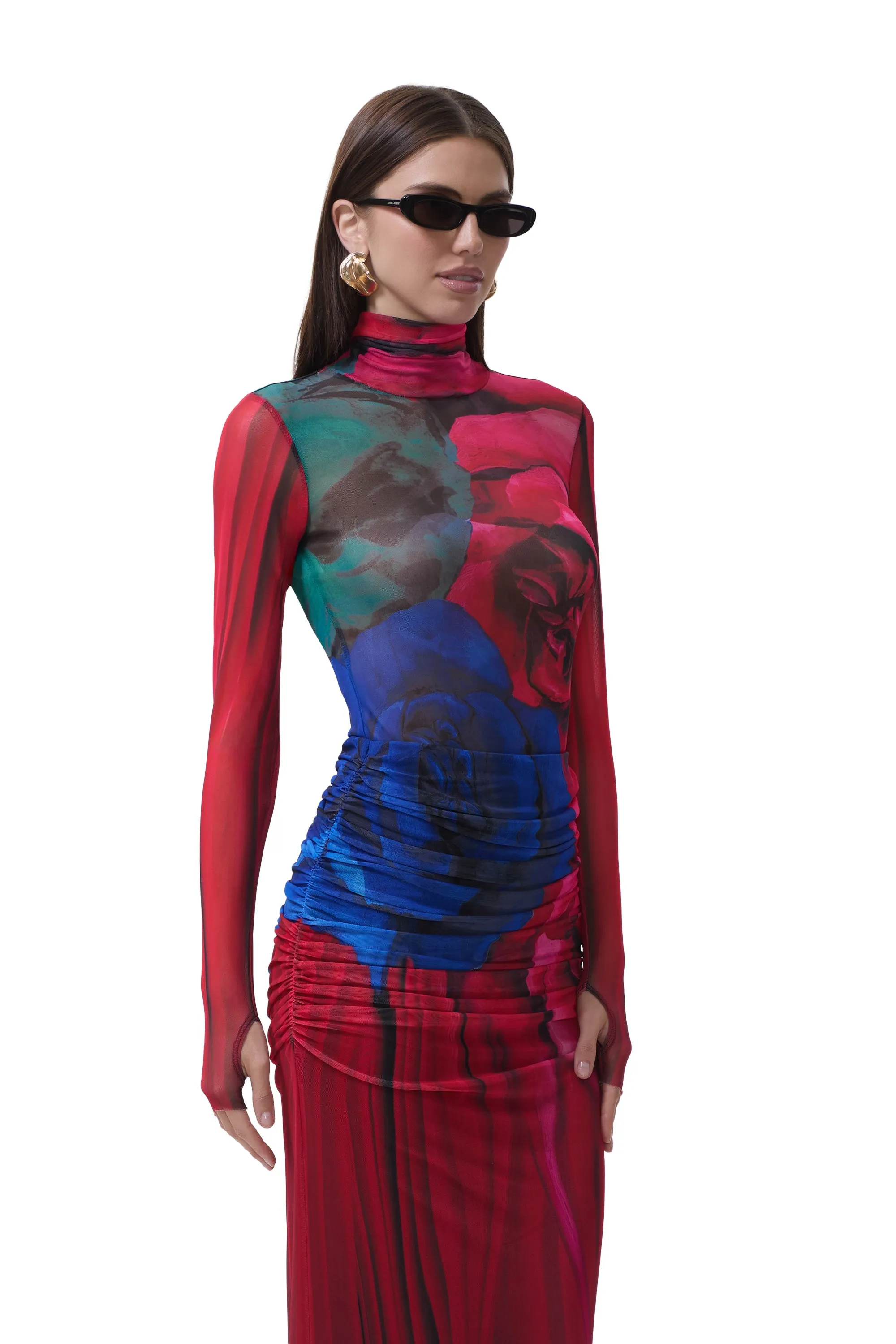Zadie Top - Multi Blur Rose sold by AFRM product image thumbnail 5