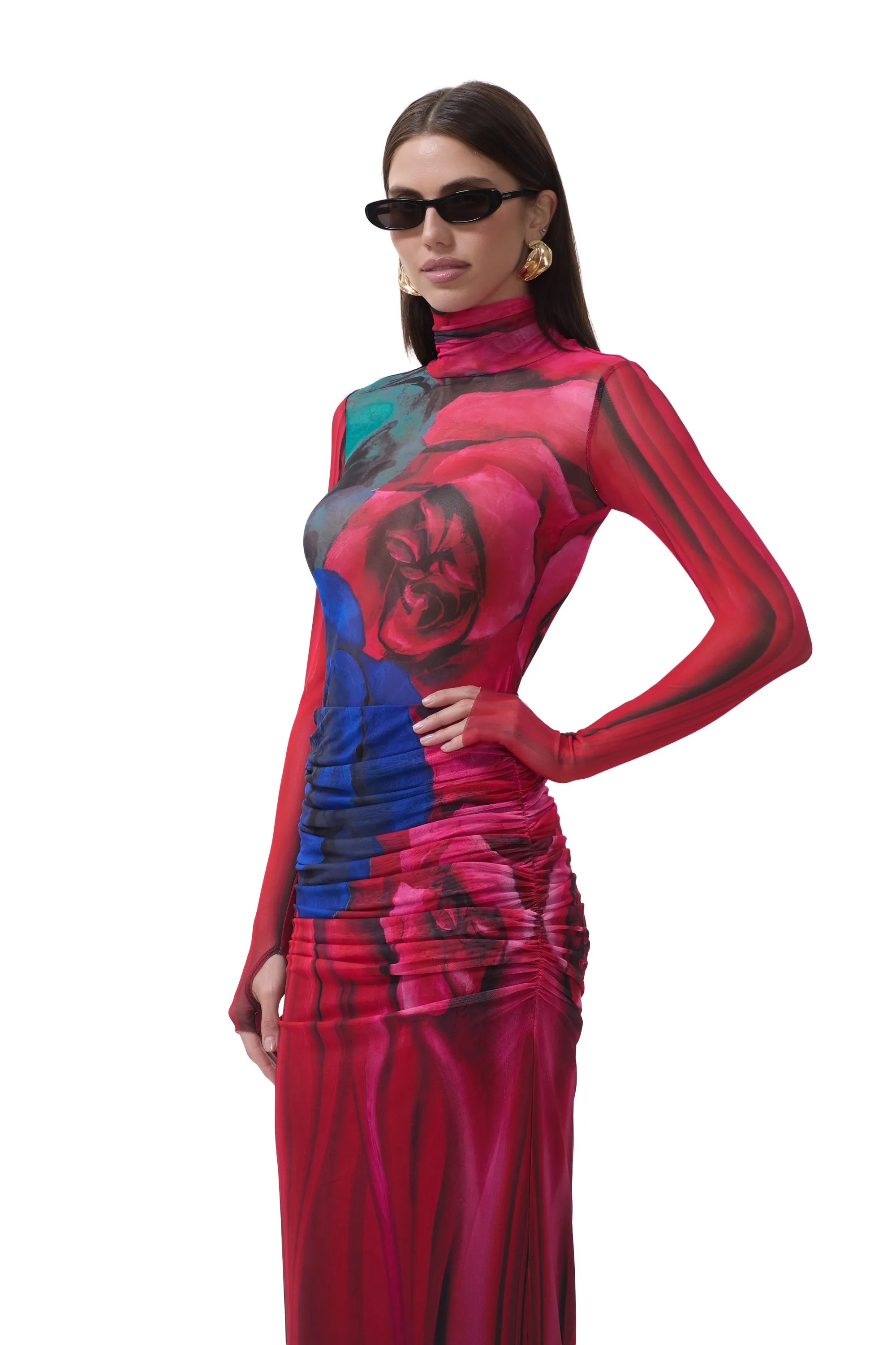 Zadie Top - Multi Blur Rose sold by AFRM product image thumbnail 3