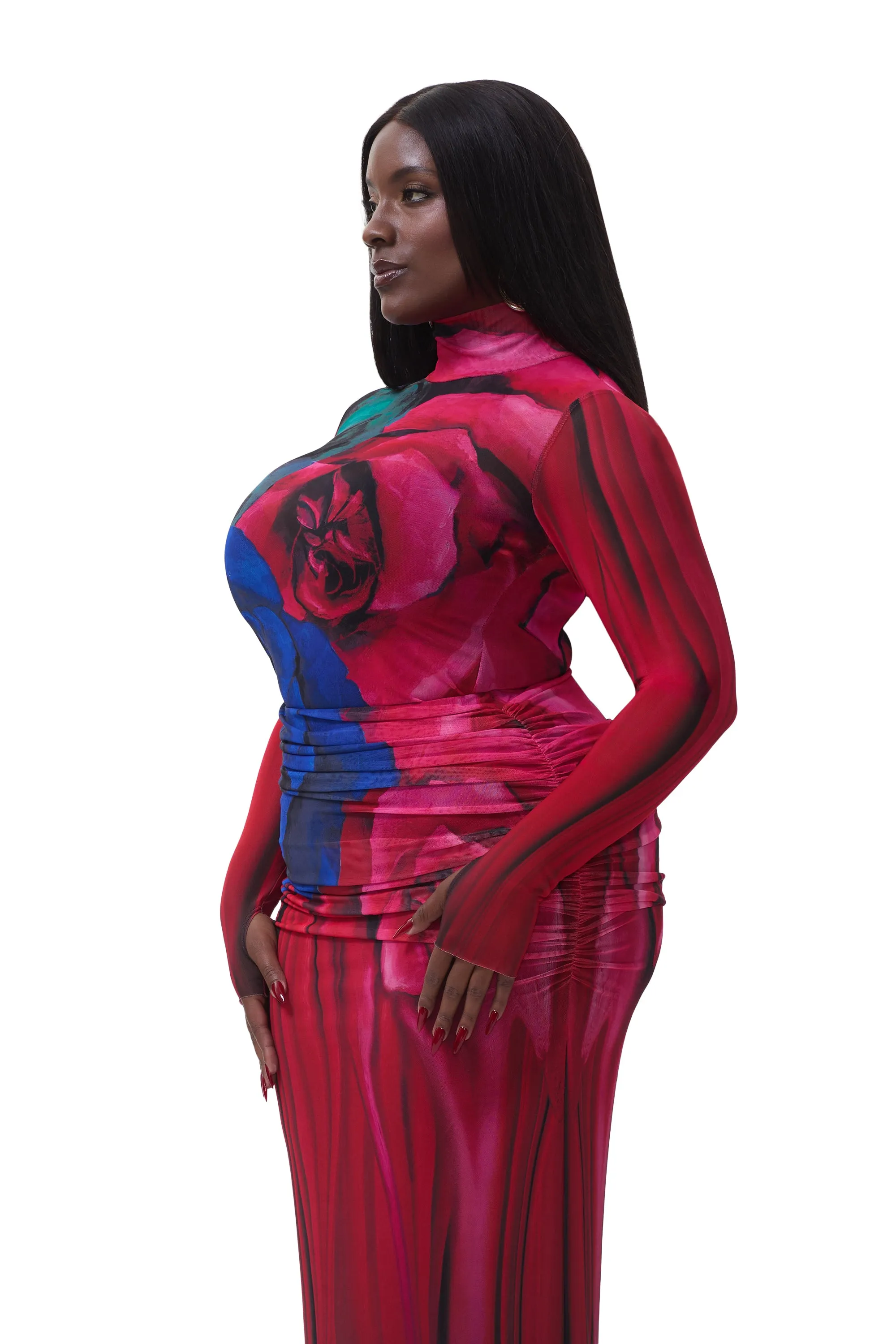 Zadie Top - Multi Blur Rose sold by AFRM product image thumbnail 4