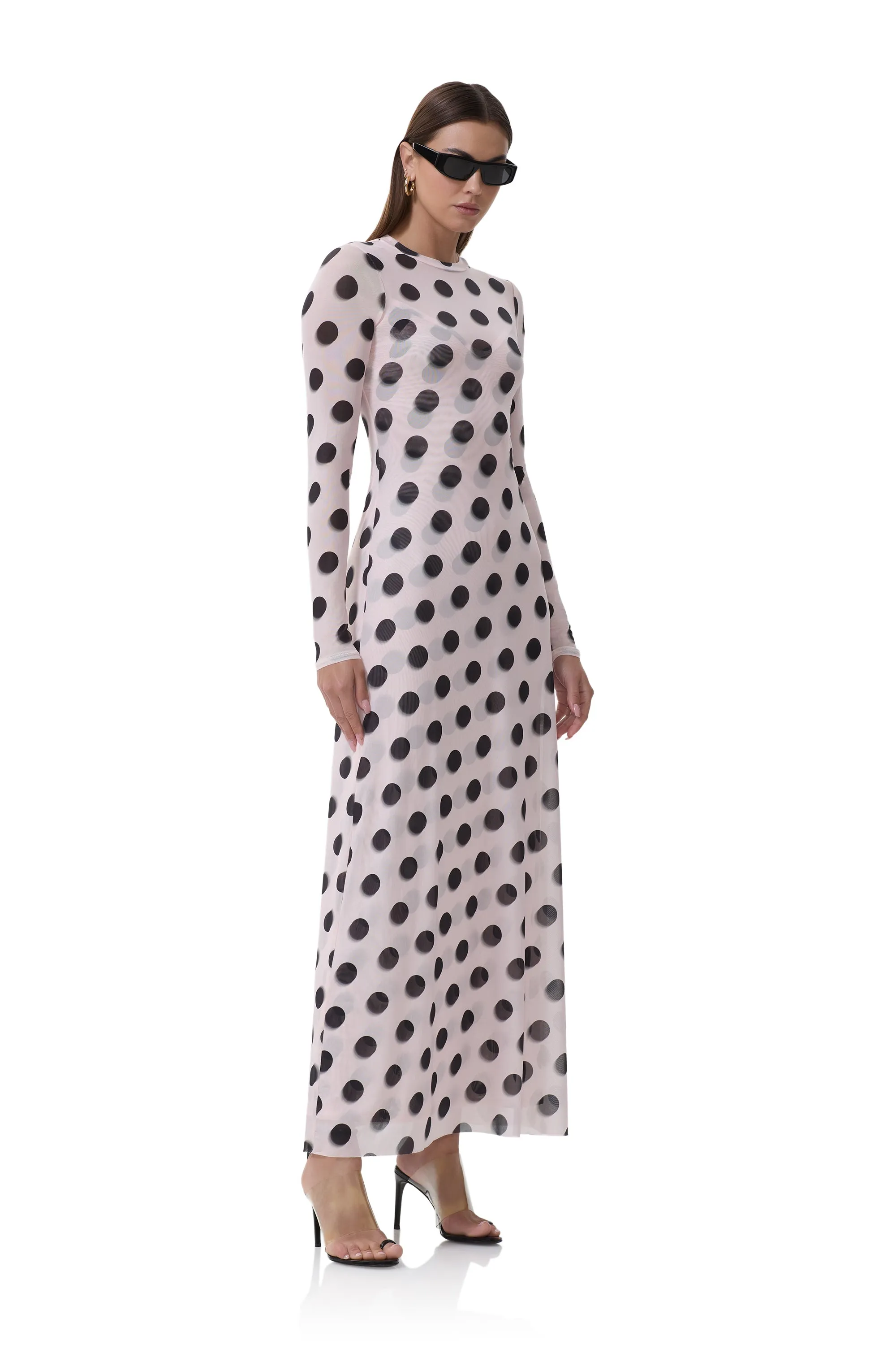 Paola Dress - Rose Blur Dot sold by AFRM product image thumbnail 3