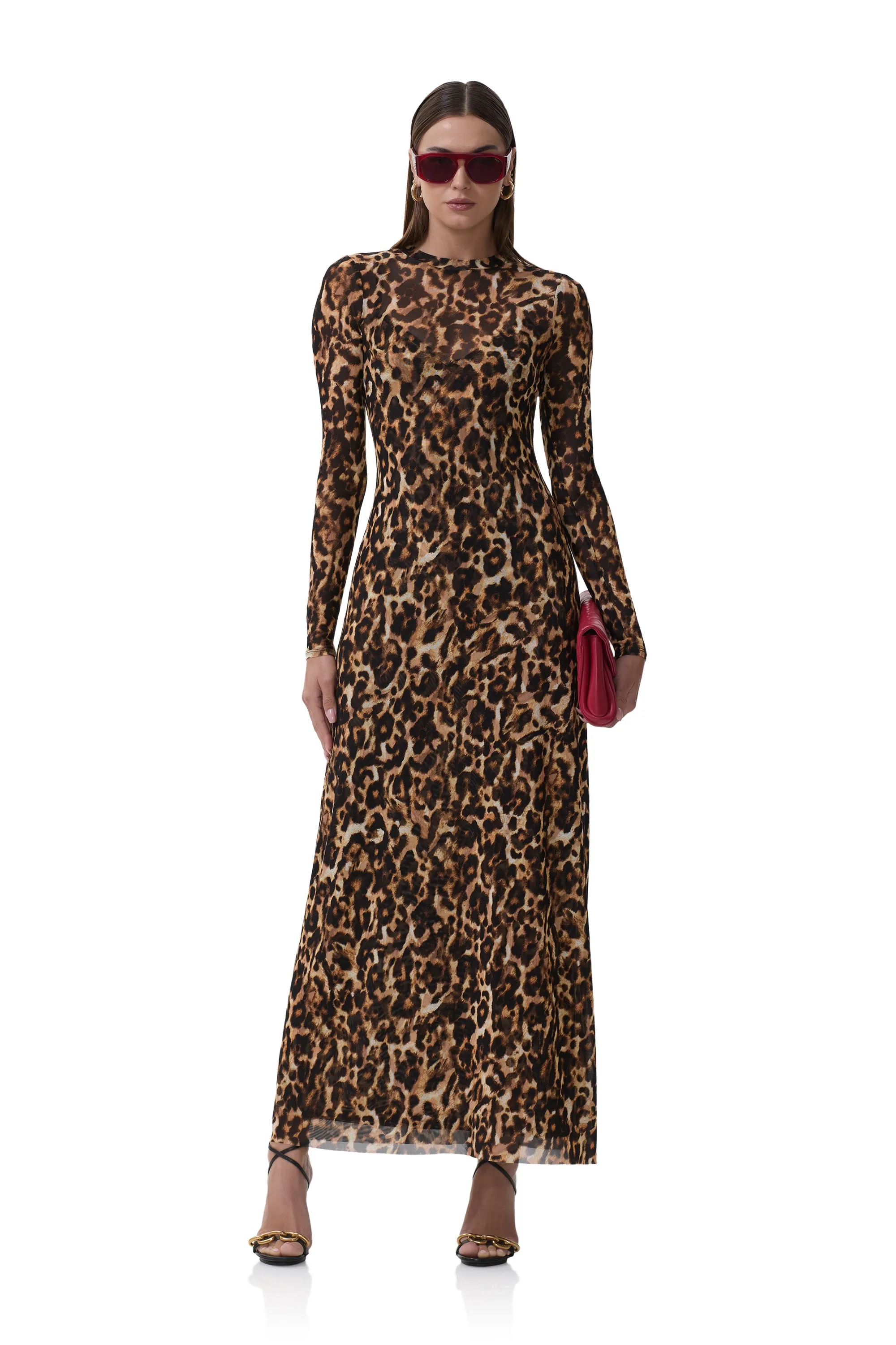 Paola Dress - Winter Animal sold by AFRM