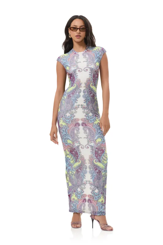 Cody Dress - Citrus Paisley made by AFRM