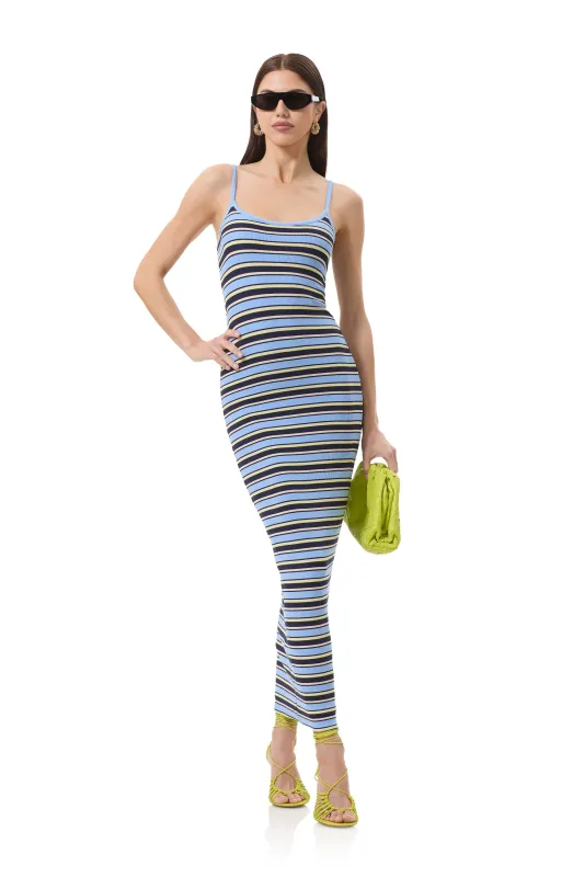 Ashlyn Dress - Iris Stripe sold by AFRM