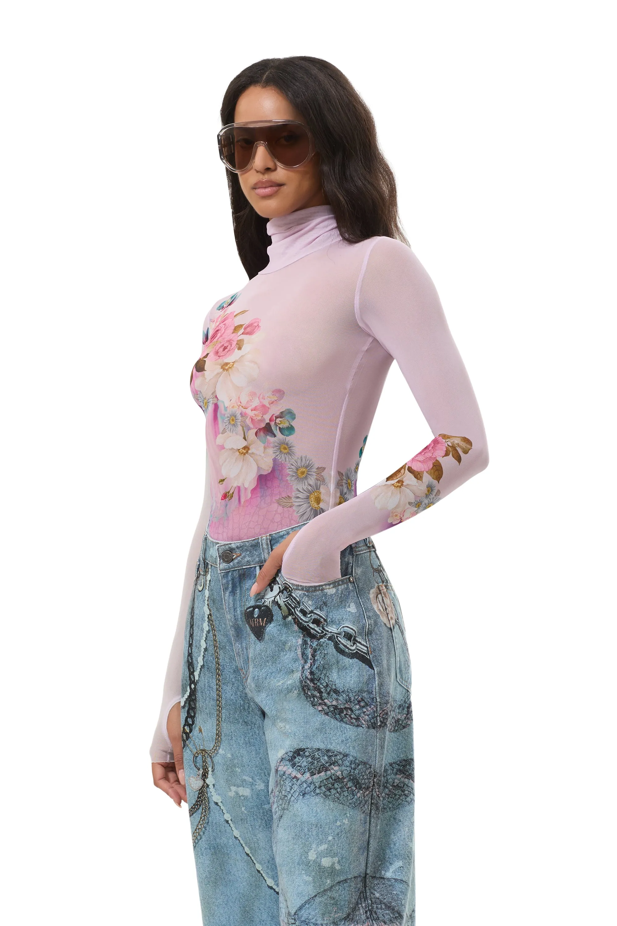 Zadie Top - Marble Floral sold by AFRM product image thumbnail 5