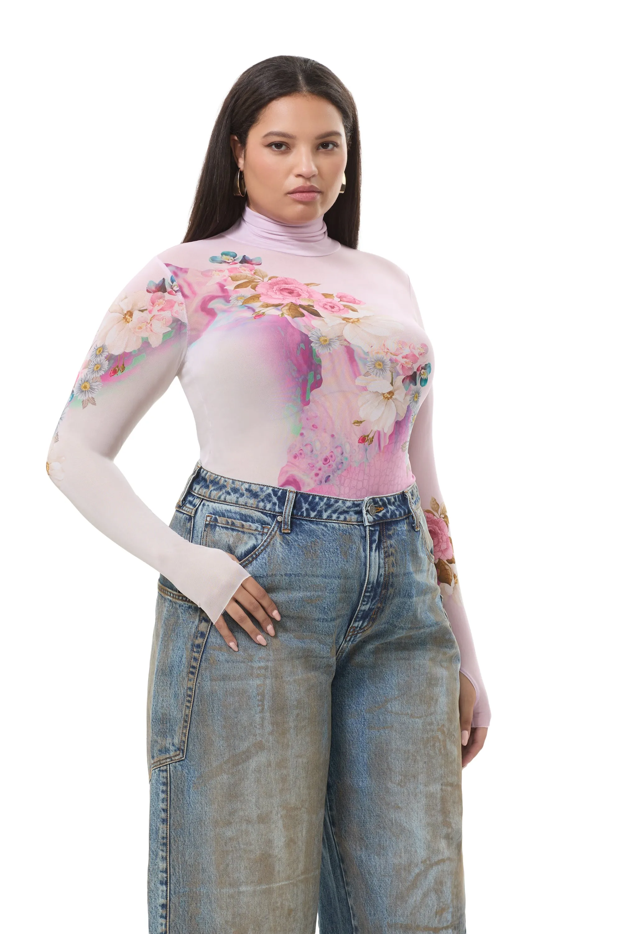 Zadie Top - Marble Floral sold by AFRM product image thumbnail 4