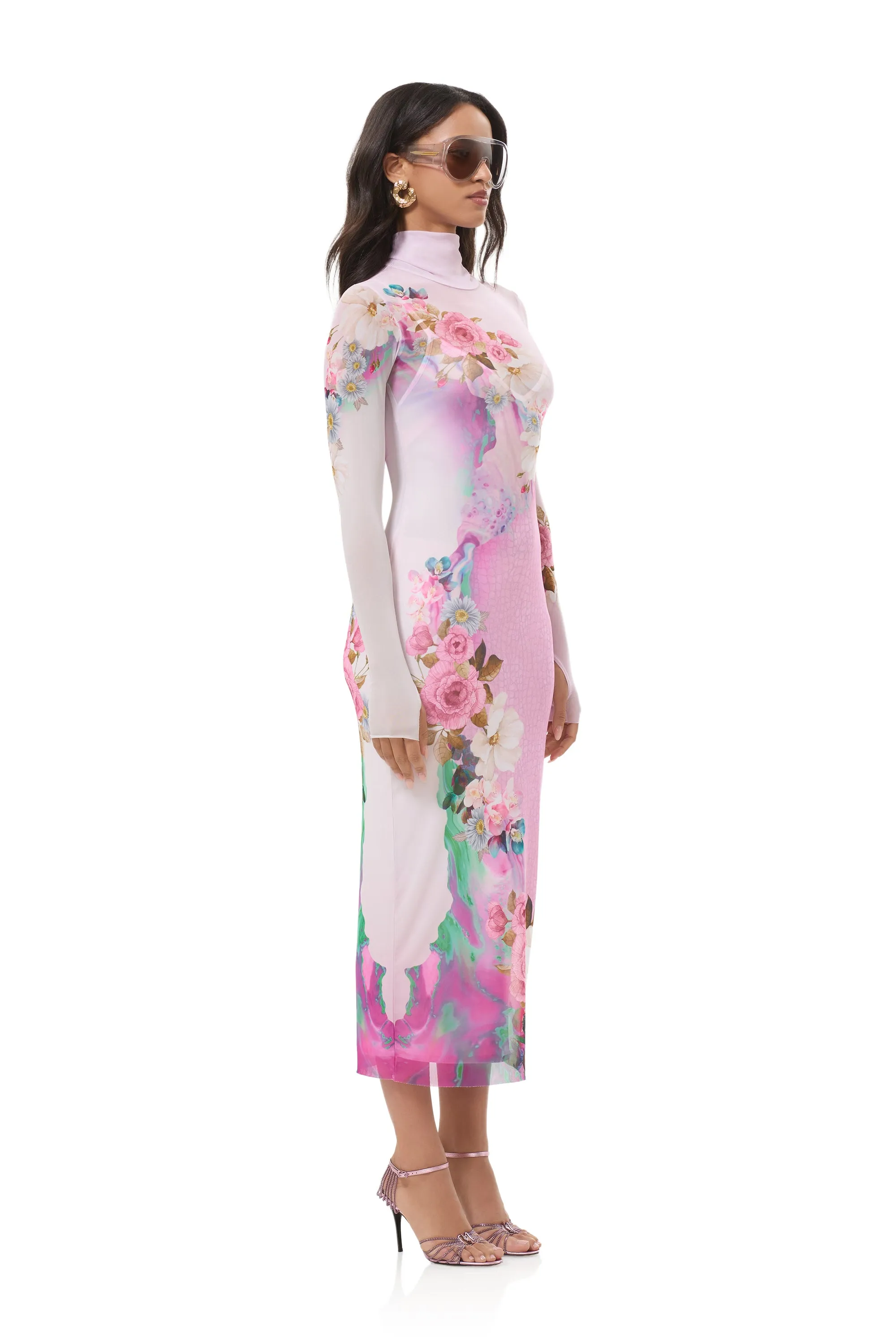 Shailene Dress - Marble Floral sold by AFRM product image thumbnail 3