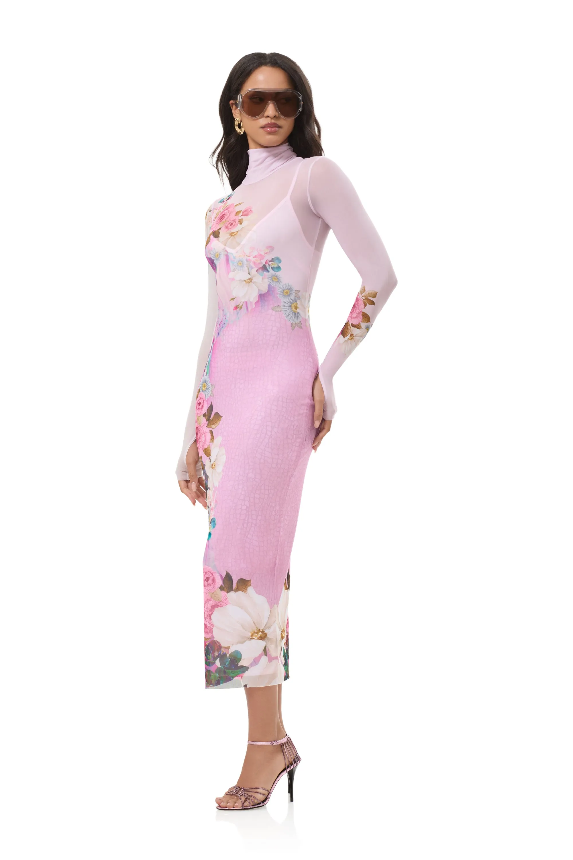 Shailene Dress - Marble Floral sold by AFRM product image thumbnail 5
