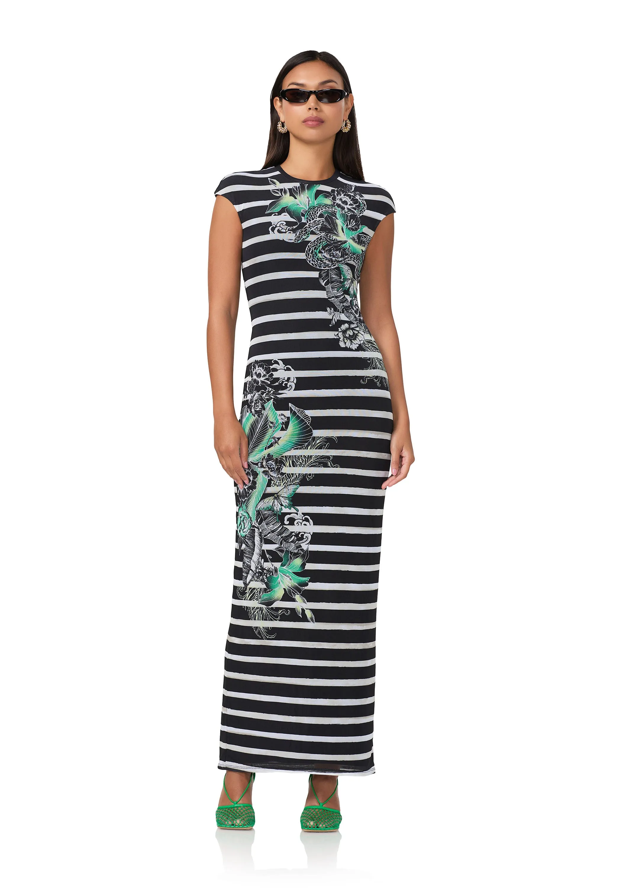 Cody Maxi Dress - Tattoo Stripe sold by AFRM