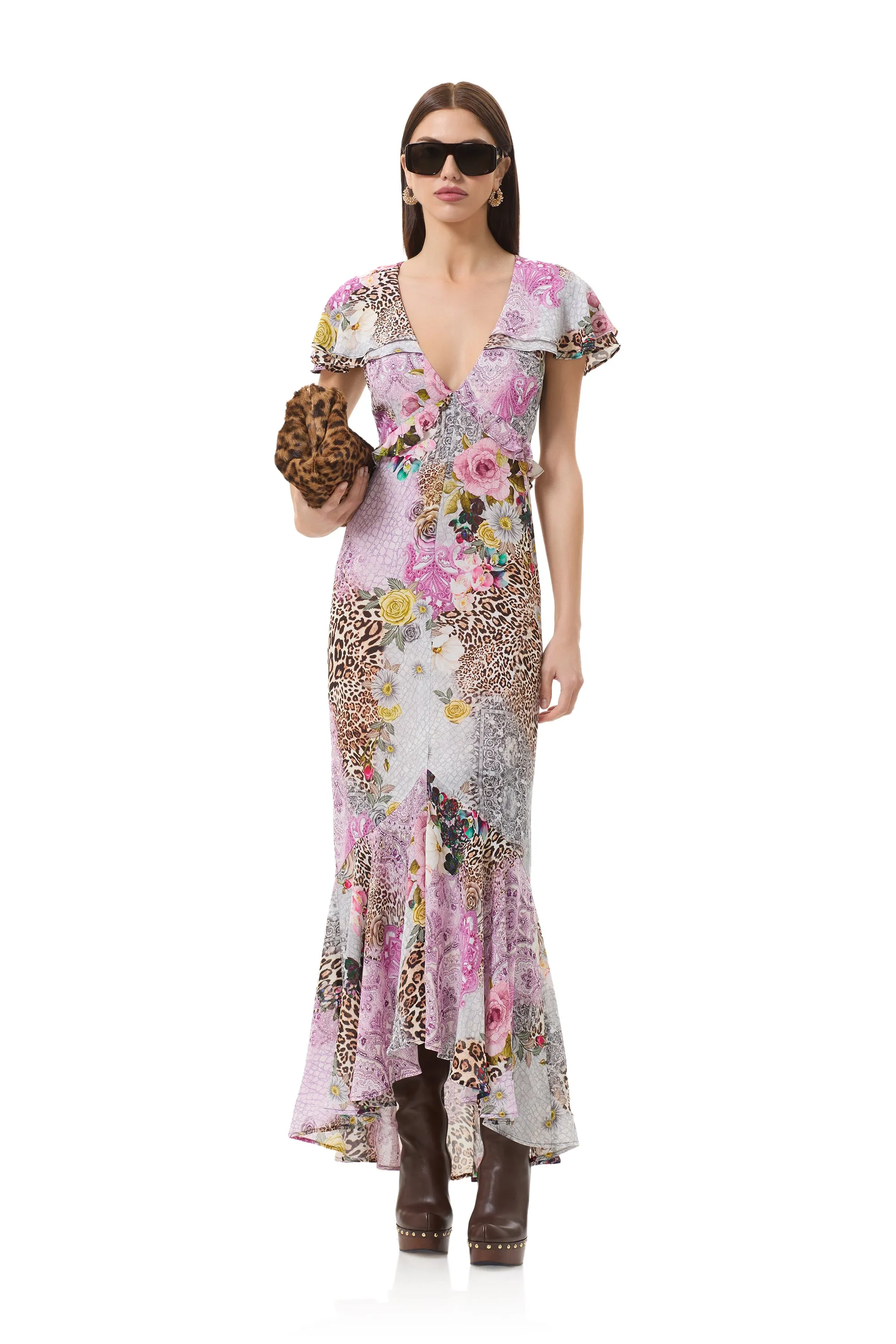 Hemant Dress - Natural Patchwork sold by AFRM
