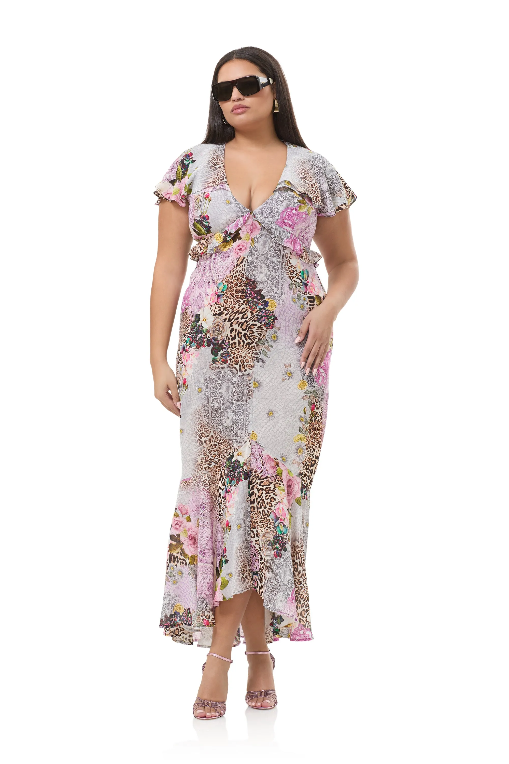 Hemant Dress - Natural Patchwork sold by AFRM product image thumbnail 2