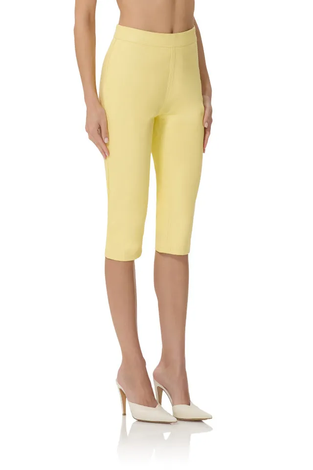Calla Faux Leather Capri - Lemon Meringue sold by AFRM product image thumbnail 3