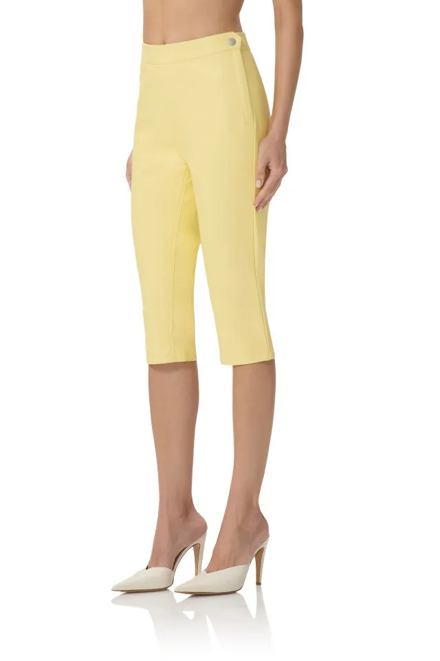 Calla Faux Leather Capri - Lemon Meringue sold by AFRM product image thumbnail 5