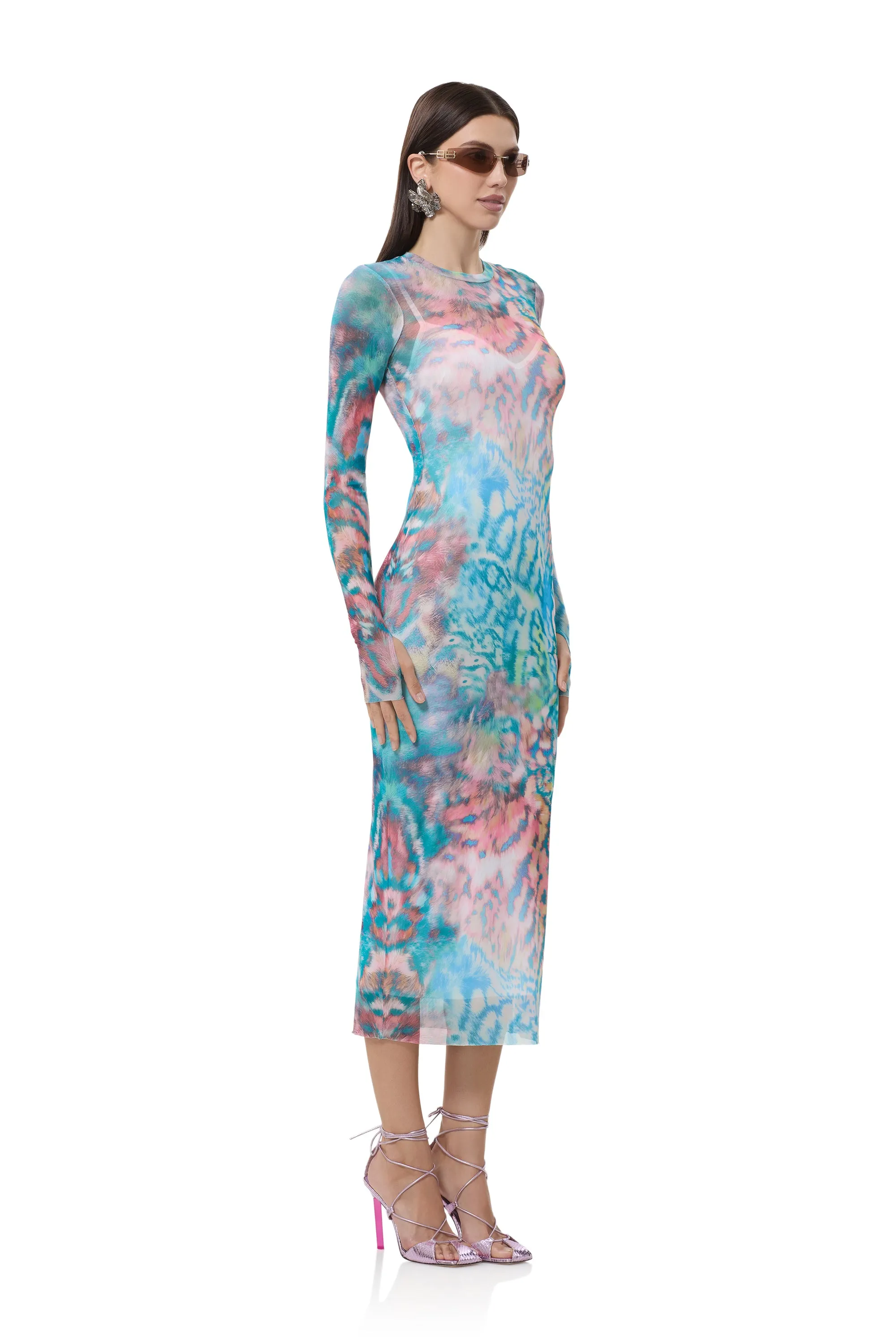 Ashland Dress - Pastel Animal sold by AFRM product image thumbnail 3