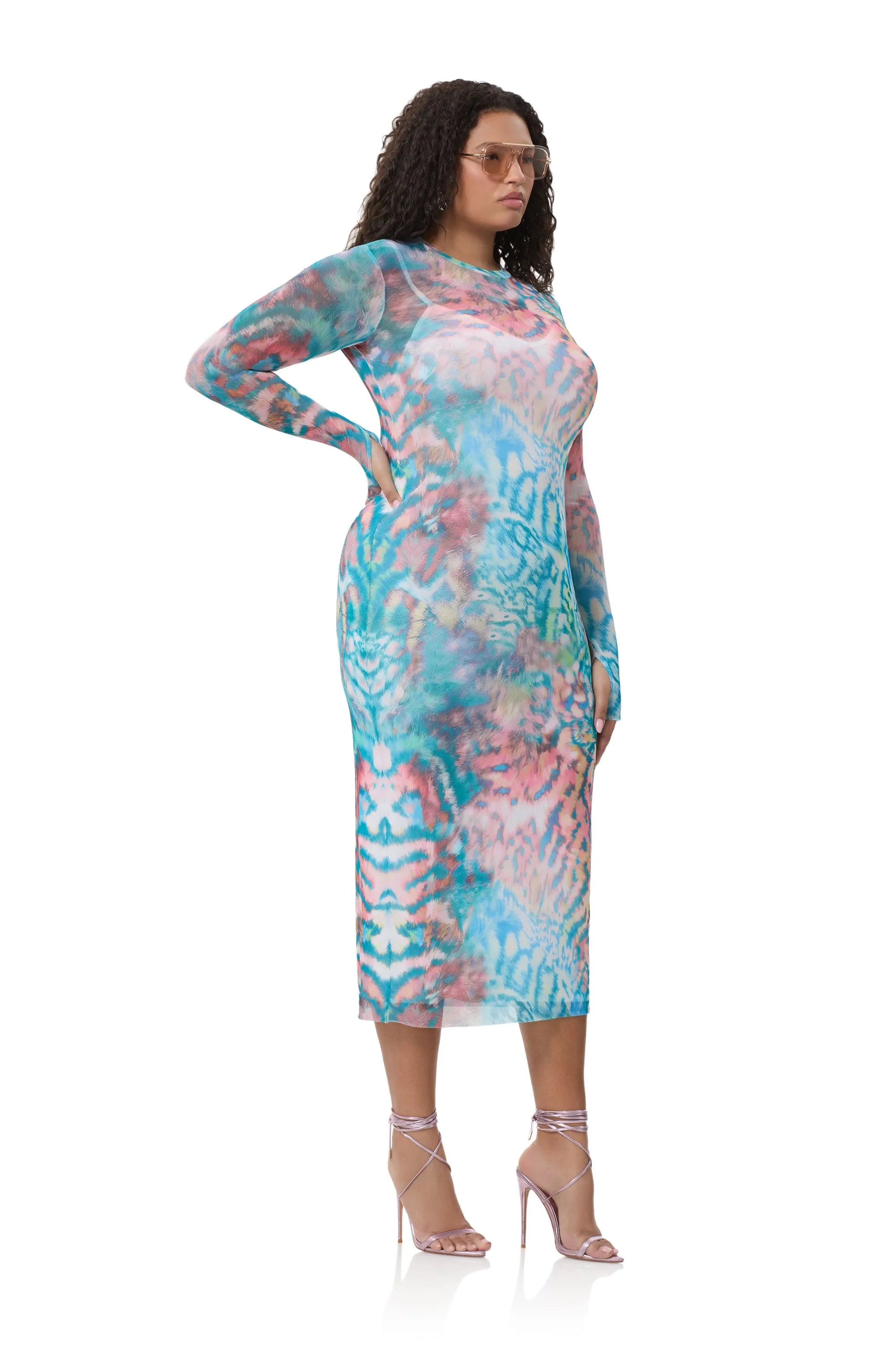 Ashland Dress - Pastel Animal sold by AFRM product image thumbnail 4