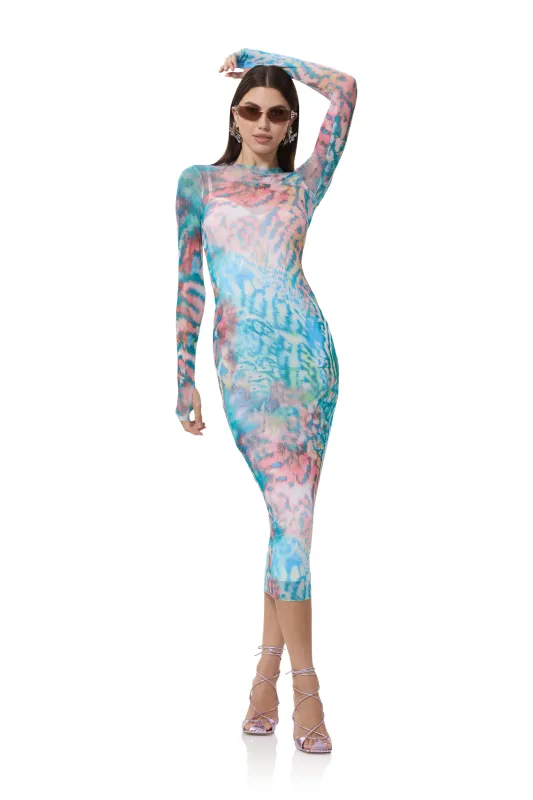 Ashland Dress - Pastel Animal made by AFRM