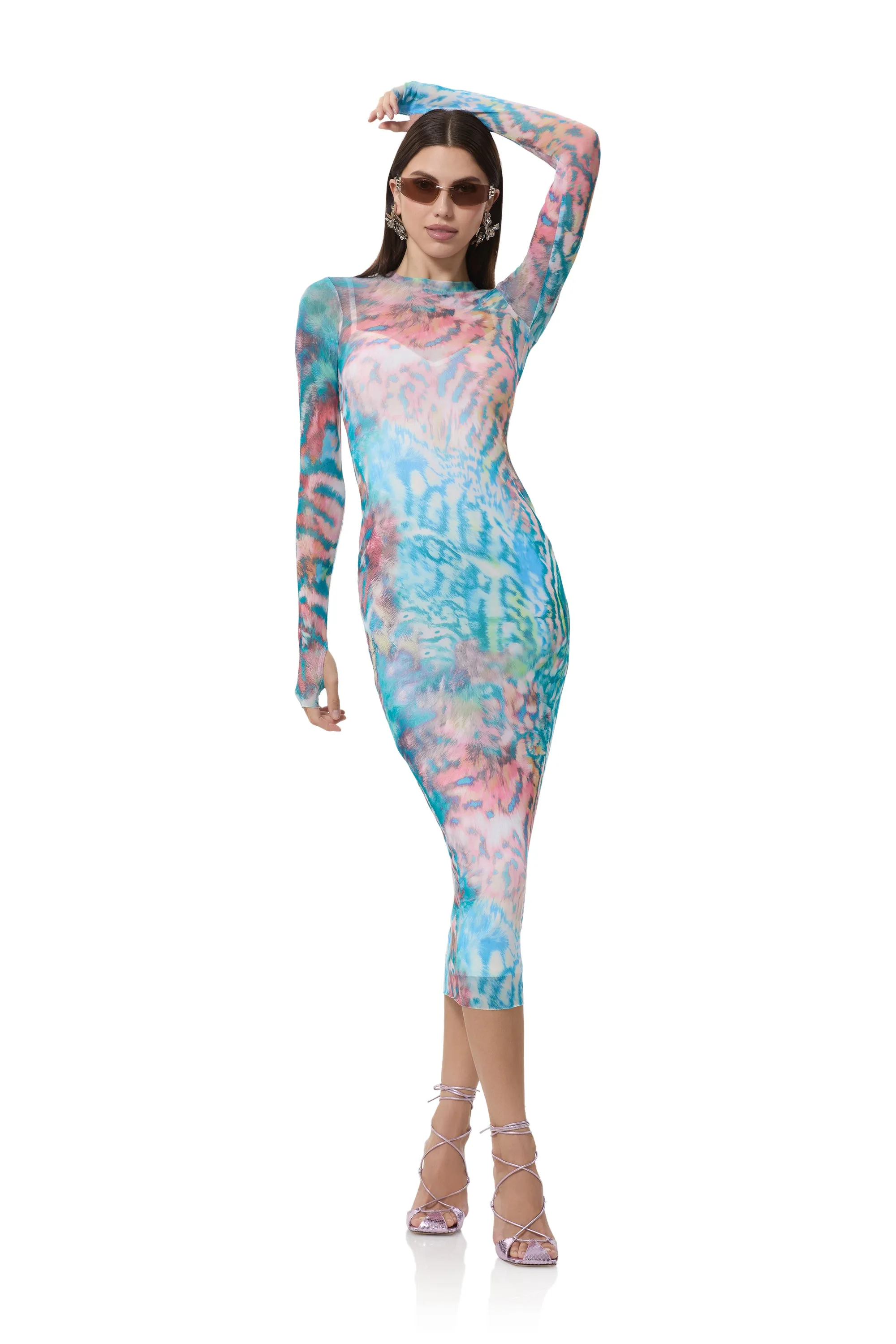 Ashland Dress - Pastel Animal sold by AFRM
