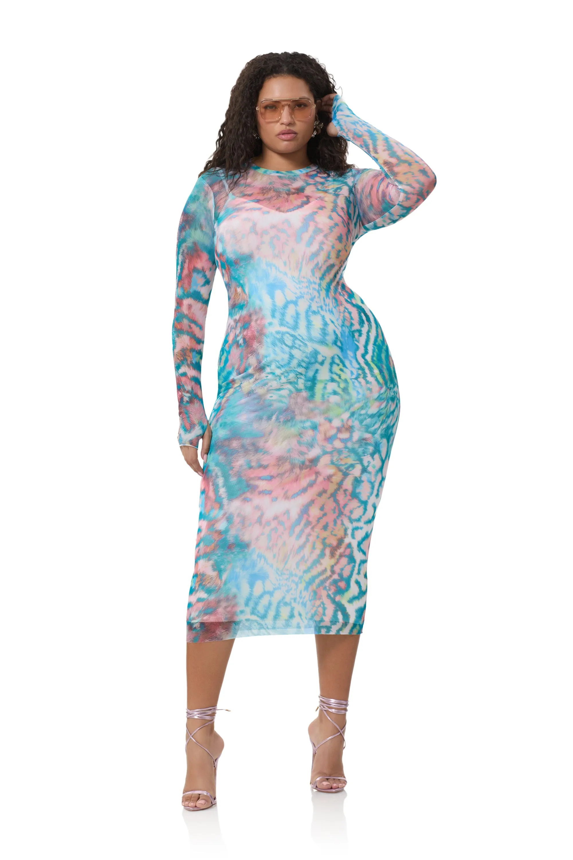 Ashland Dress - Pastel Animal sold by AFRM product image thumbnail 2