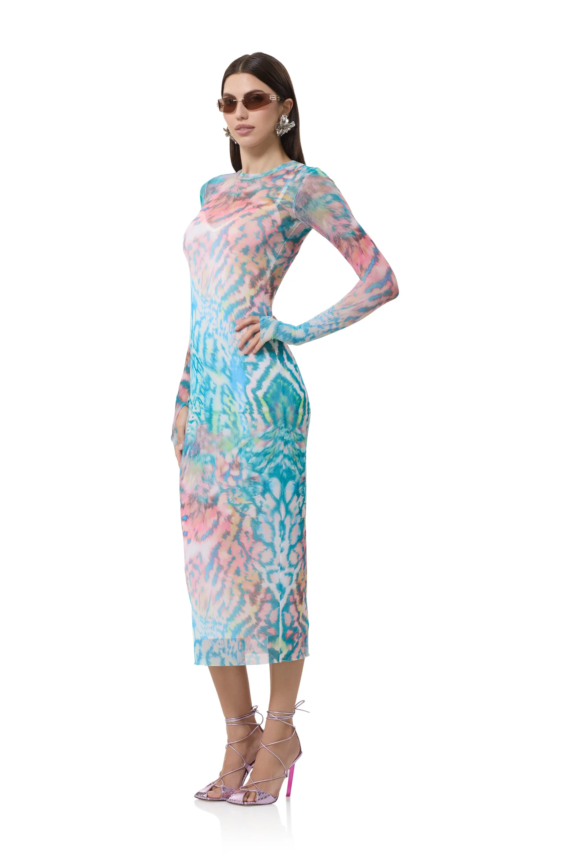 Ashland Dress - Pastel Animal sold by AFRM product image thumbnail 5