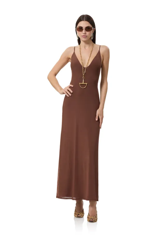 Romy Dress - Cappuccino made by AFRM