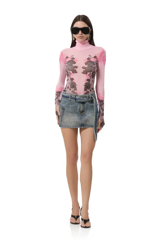 Zadie Top - Lace Net made by AFRM