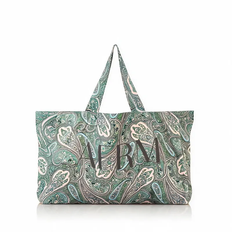 AFRM Tote Bag - Aqua Paisley made by AFRM