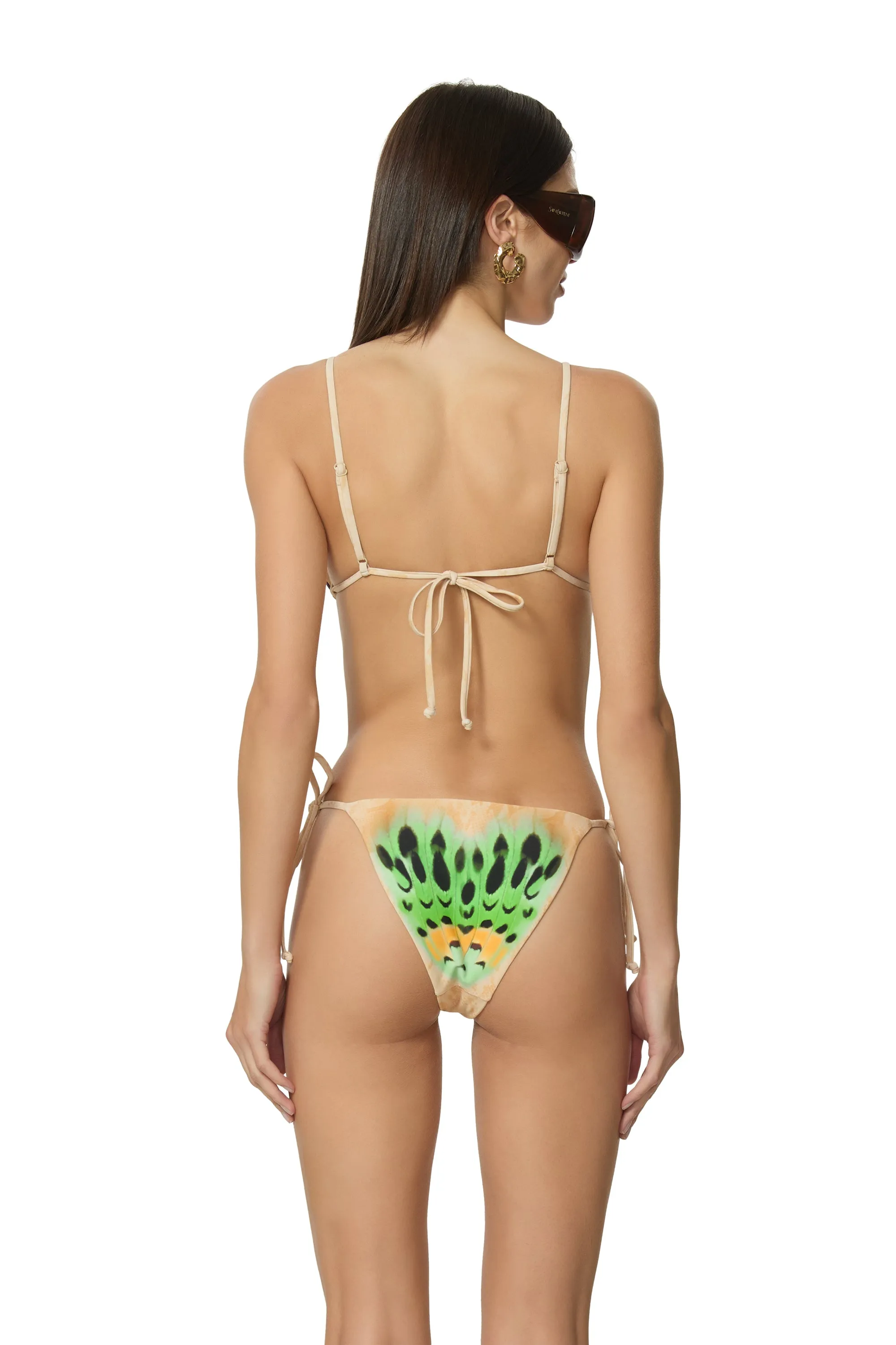 Capri Beaded Bikini Top - Lime Butterfly sold by AFRM product image thumbnail 4