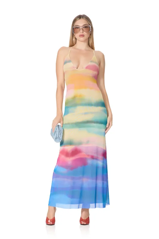 Romy Dress - Summer Sunset made by AFRM