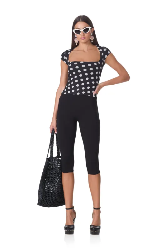Winona Top - Antique Noir Dot made by AFRM